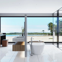  60x120cm  Bianco River 7mm